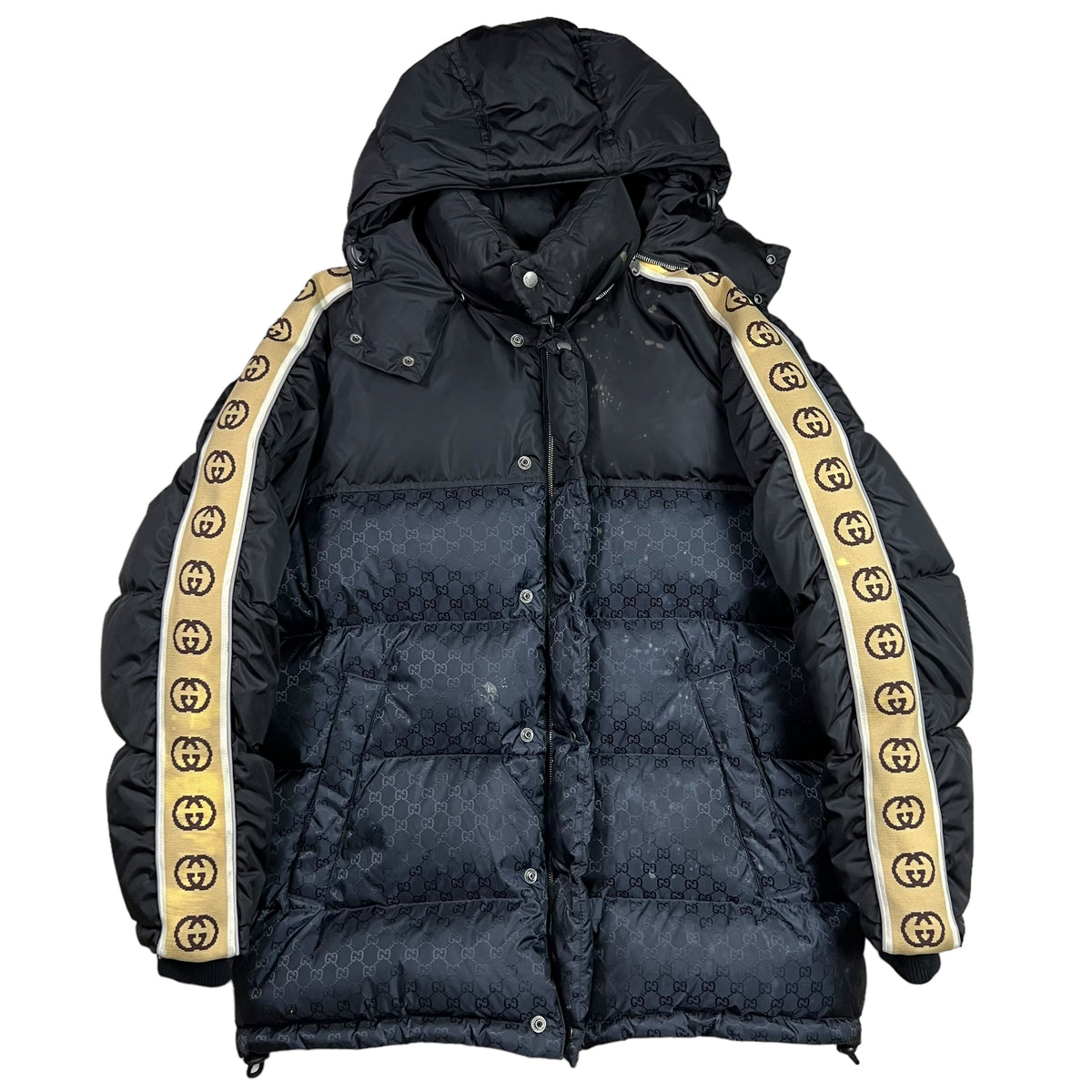 【GUCCI】NYLON PUFFER JACKET Nylon puffer jacket in navy | GUCCI® US