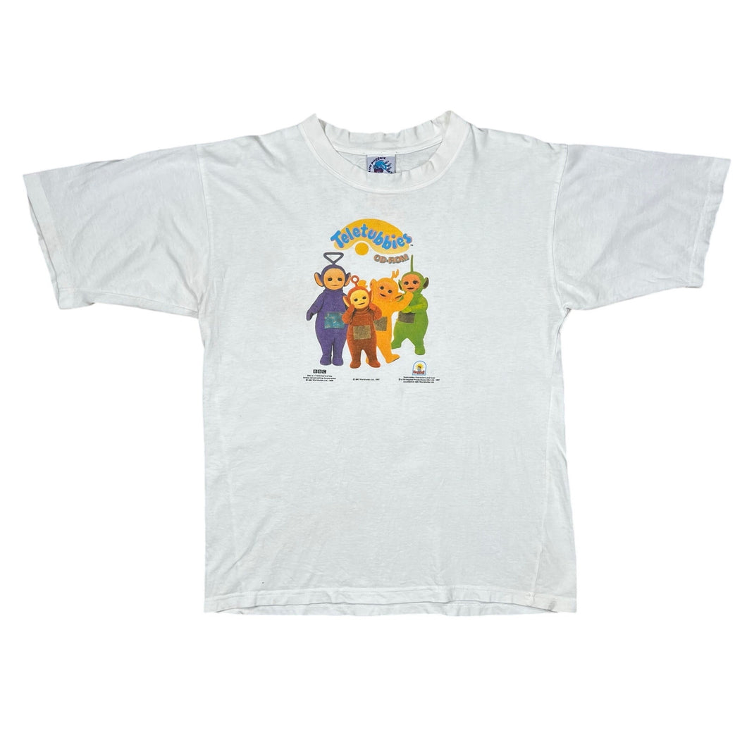Vintage 1998 Teletubbies CD-ROM TV Show Promo Tee