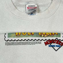 Load image into Gallery viewer, Vintage 1997 Universal The Wolf Man Monsters Scare Mail Stamp Crewneck Sweatshirt
