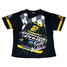 Load image into Gallery viewer, Vintage Rusty Wallace Miller Genuine Draft NASCAR AOP Tee
