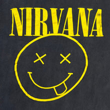 Load image into Gallery viewer, Vintage Nirvana Smiley Face Parking Lot Bootleg Band Tee
