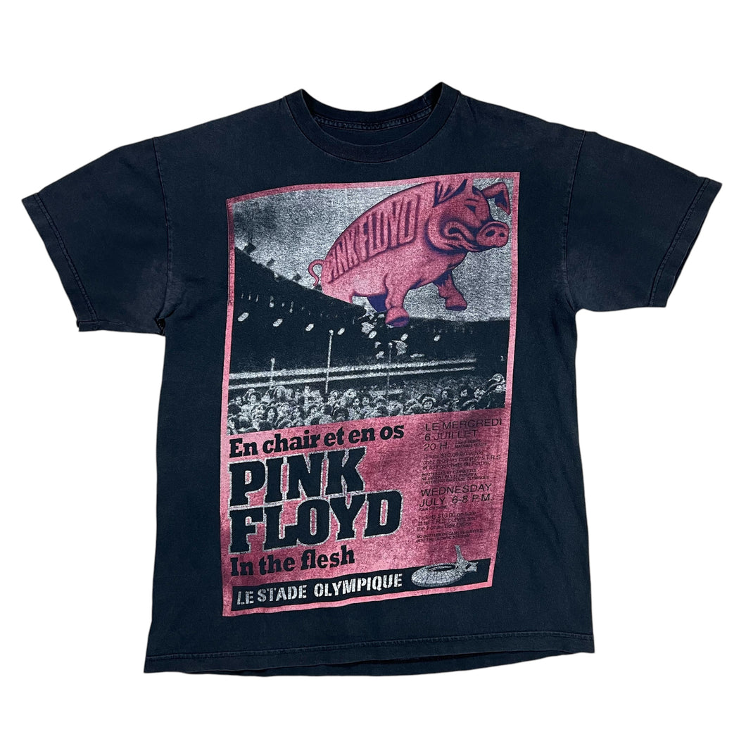 Vintage Pink Floyd In The Flesh Band Poster Le Stade Olympique Tee