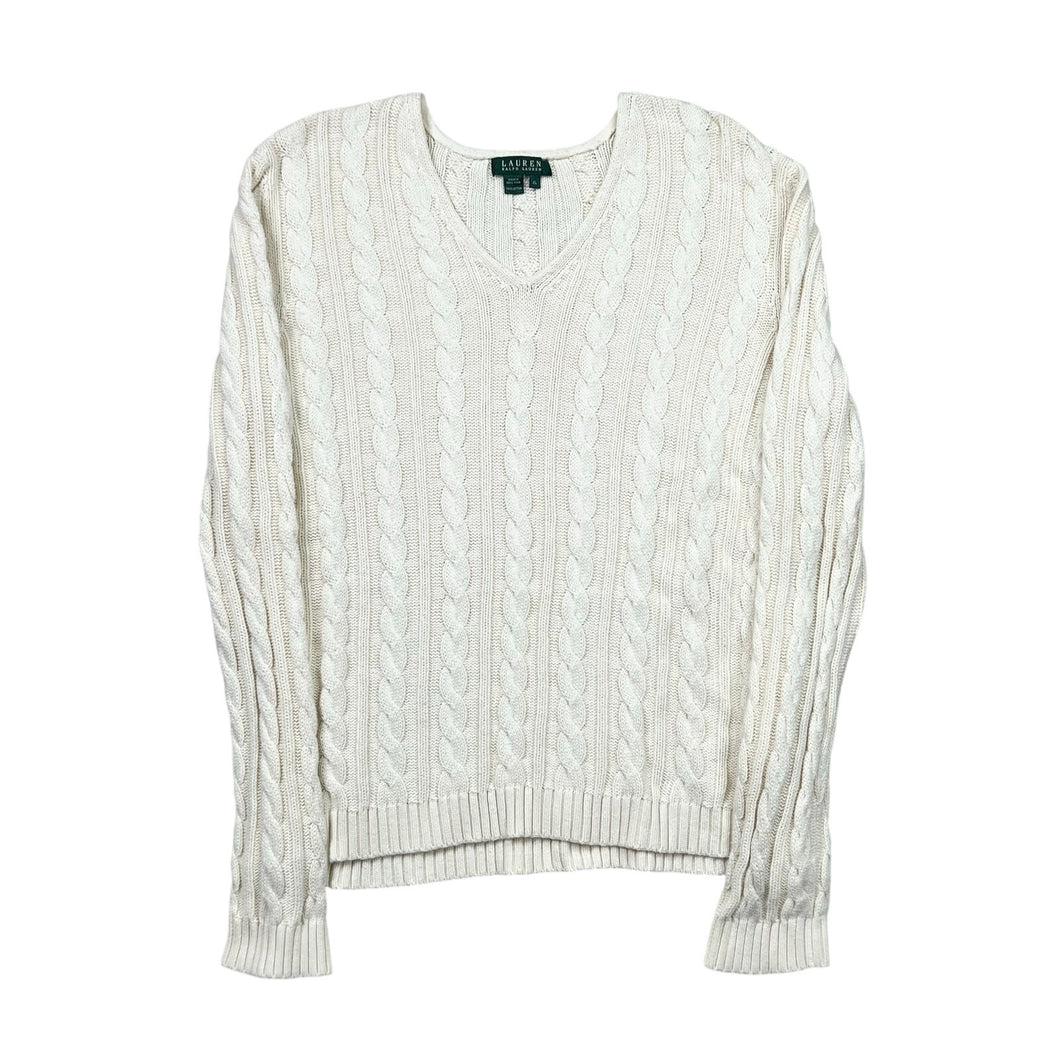 Women’s Lauren Ralph Lauren Cable Knit V-Neck Sweater
