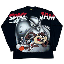 Load image into Gallery viewer, Vintage 1996 Space Jam Tune Squad Monstars Big Print Movie Promo Long Sleeve Tee
