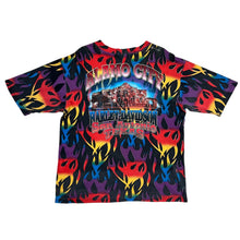 Load image into Gallery viewer, Vintage Harley Davidson Alamo City Rainbow Flames AOP Tee
