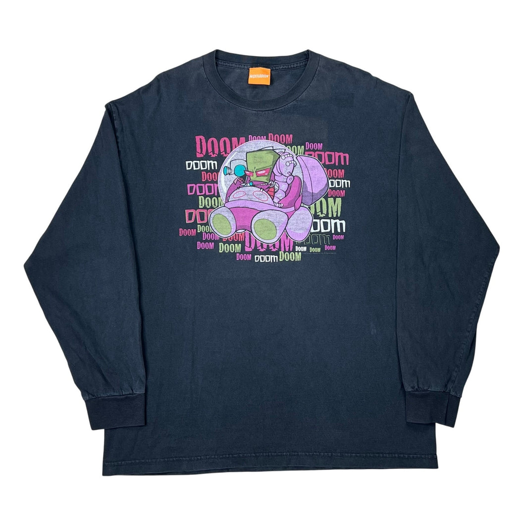 Vintage 2002 Invader Zim Doom TV Show Promo Long Sleeve Tee