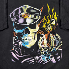 Load image into Gallery viewer, NWOT Skeleton Biker Flame Dice Thunder Sportswear Tee
