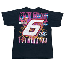 Load image into Gallery viewer, Vintage 1995 Mark Martin Terminator NASCAR Lightning Racing Tee
