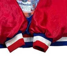 Load image into Gallery viewer, Vintage Budweiser Pro Football Bottles Satin Jacket
