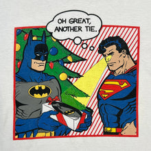 Load image into Gallery viewer, Vintage 1999 DC Comics Batman Superman Xmas Gift X-Ray Vision Long Sleeve Tee
