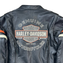 Load image into Gallery viewer, Women’s Harley Davidson Spell Out Leather Motorcycle Jacket
