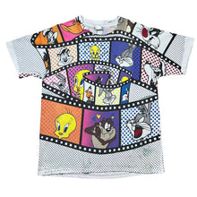 Load image into Gallery viewer, Vintage 1993 Looney Tunes Film Reel AOP Cartoon Tee
