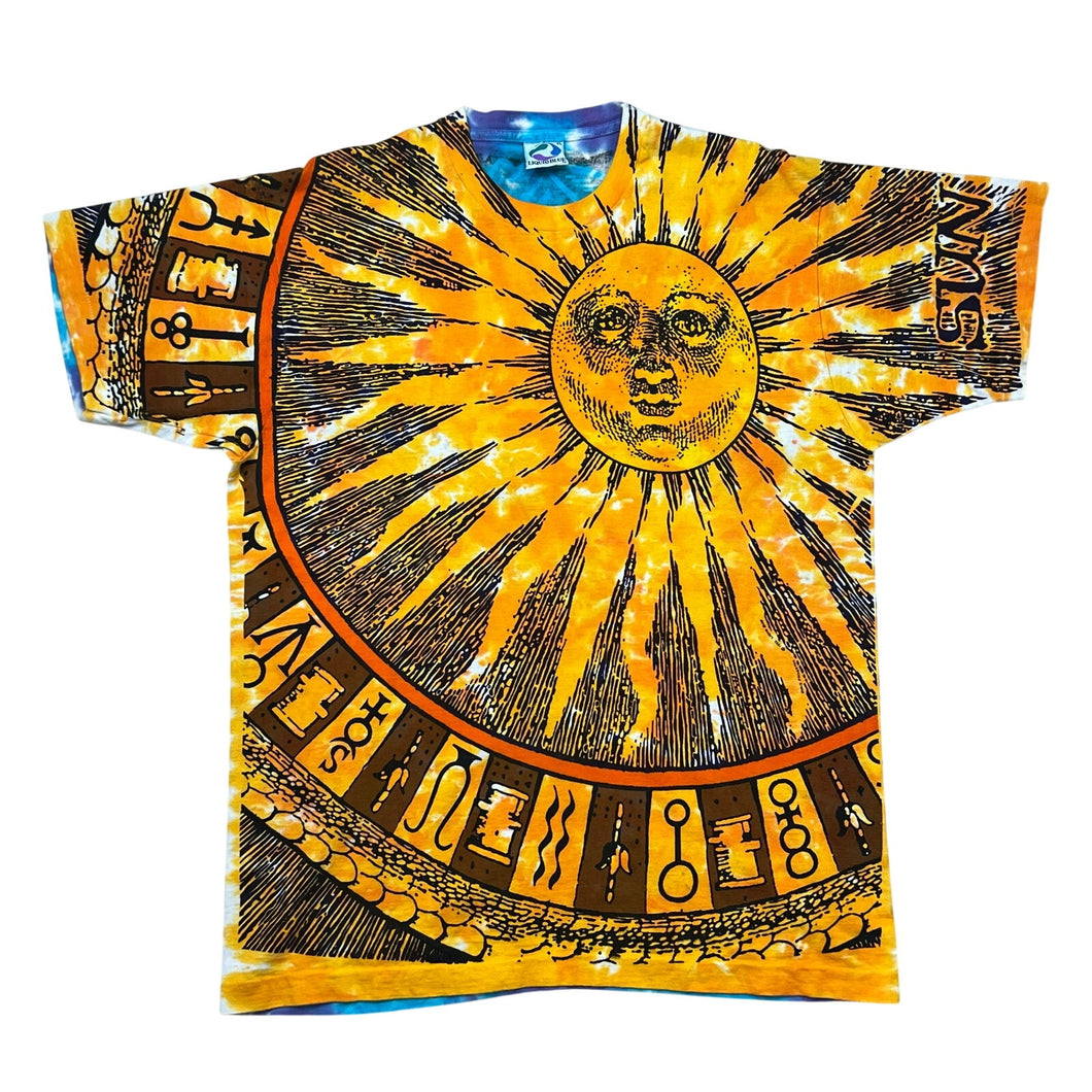 Vintage 1992 Liquid Blue Sun And Moon Tie Dye AOP Tee
