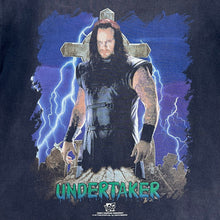 Load image into Gallery viewer, Vintage 1997 WWF Undertaker Lightning Cross Cemetery Wrestling Tee
