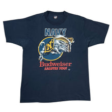 Load image into Gallery viewer, Vintage 1987 Budweiser Salutes You Navy Military Beer Promo Tee
