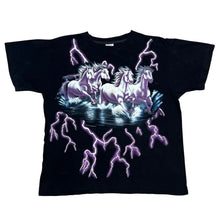 Load image into Gallery viewer, Vintage American Thunder White Stallion Herd Lightning AOP Tee
