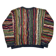 Load image into Gallery viewer, Coogi Classic Multicolor 3D Knit V Neck Linen Cotton Blend Pullover Sweater
