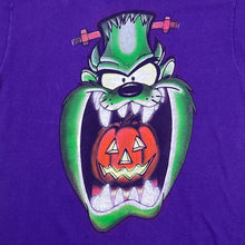 Load image into Gallery viewer, Vintage 1994 Looney Tunes Taz Frankenstein Jack O Latern Tee
