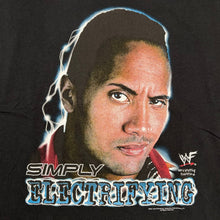 Load image into Gallery viewer, Vintage 2001 WWF The Rock Simply Electrifying Wrestling Sleeveless V-Neck Tee
