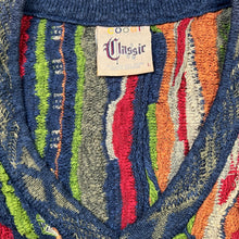 Load image into Gallery viewer, Coogi Classic Multicolor 3D Knit V Neck Linen Cotton Blend Pullover Sweater
