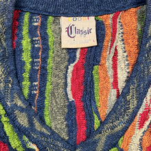 Load image into Gallery viewer, Coogi Classic Multicolor 3D Knit V Neck Linen Cotton Blend Pullover Sweater
