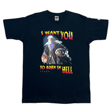 Load image into Gallery viewer, Vintage 1997 Spawn Clown Violator I Want You To Burn In Hell Movie Promo Tee
