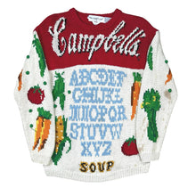 Load image into Gallery viewer, Vintage Campbell’s Alphabet Soup AOP Pullover Knit Sweater

