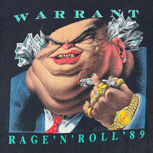 Load image into Gallery viewer, Vintage 1989 Warrant Rage N’ Roll Dirty Rotten Filthy Stinkin’ Rich Band Tee
