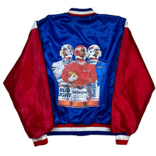 Load image into Gallery viewer, Vintage Budweiser Pro Football Bottles Satin Jacket
