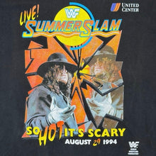 Load image into Gallery viewer, Vintage 1994 WWF SummerSlam Undertaker So Hot It’s Scary Wrestling Tee
