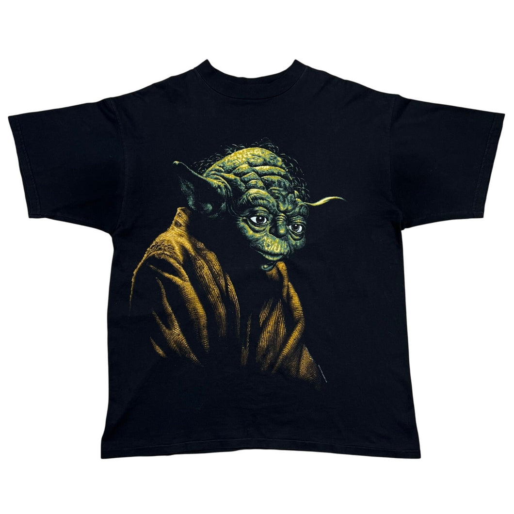 Vintage 1995 Star Wars Yoda Big Print Movie Promo Tee