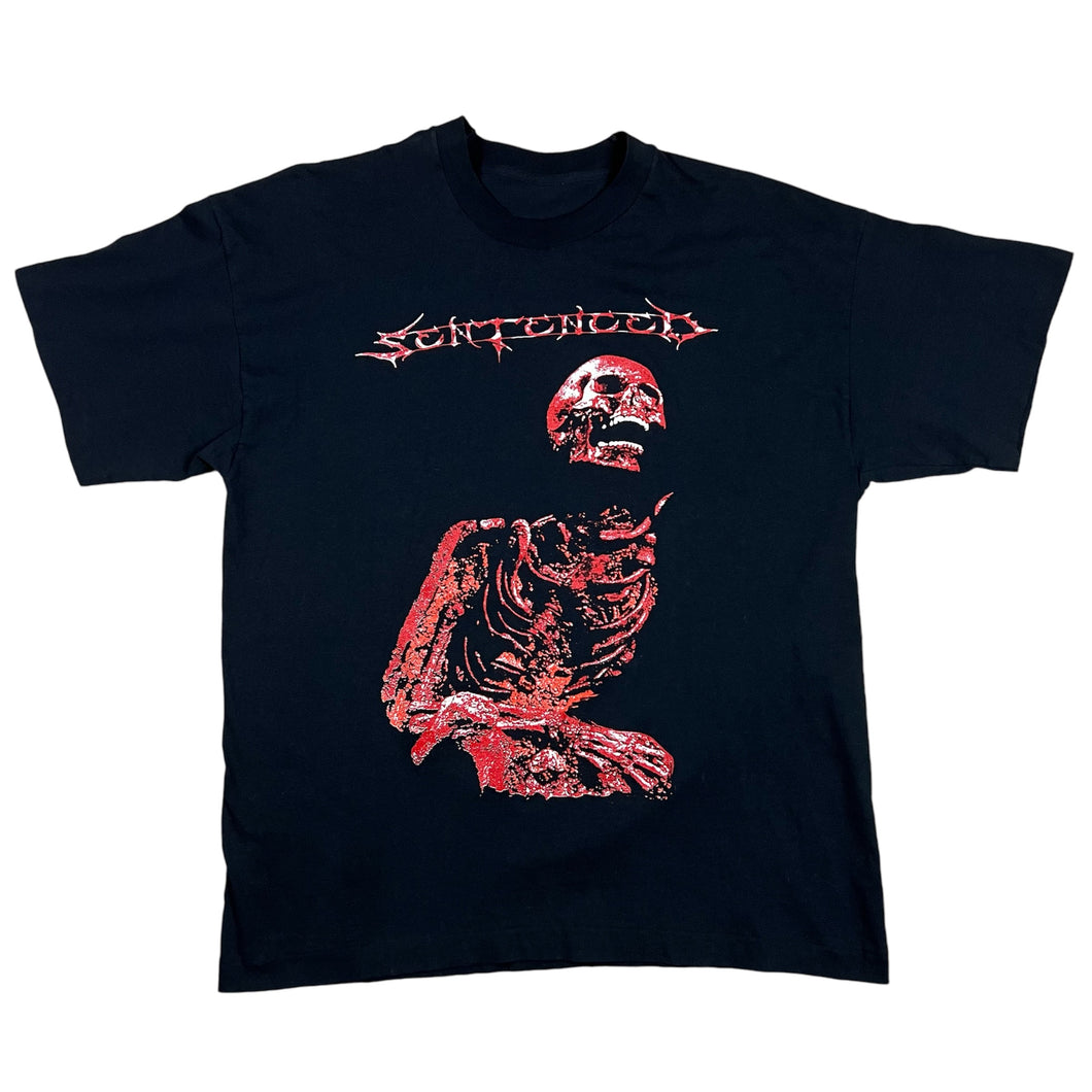 Vintage 1995 Sentenced Skeleton European Tour Band Tee