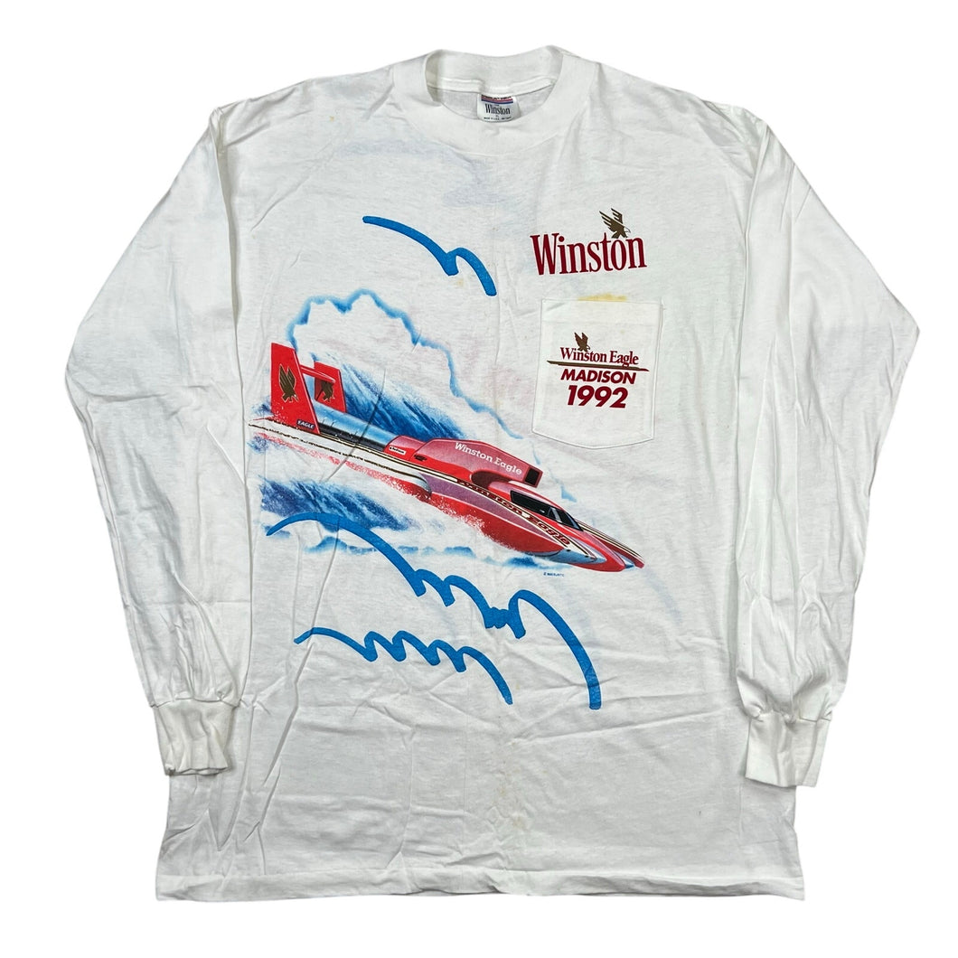 Vintage 1992 Winston Eagle Speed Boat Long Sleeve Tee