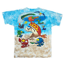 Load image into Gallery viewer, Vintage 1992 Liquid Blue Joey Mars Beach Skeleton Hippie Tie Dye AOP Tee
