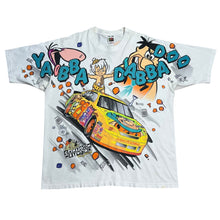 Load image into Gallery viewer, Vintage 1996 Cartoon Network Wacky Racing Flintstones NASCAR AOP Tee
