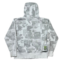 Load image into Gallery viewer, Vintage 2000s Monster Energy News AOP Zip Up Hoodie Sweatshirt
