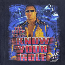 Load image into Gallery viewer, Vintage 2000 WWF The Rock Know Your Role Wrestling Tee
