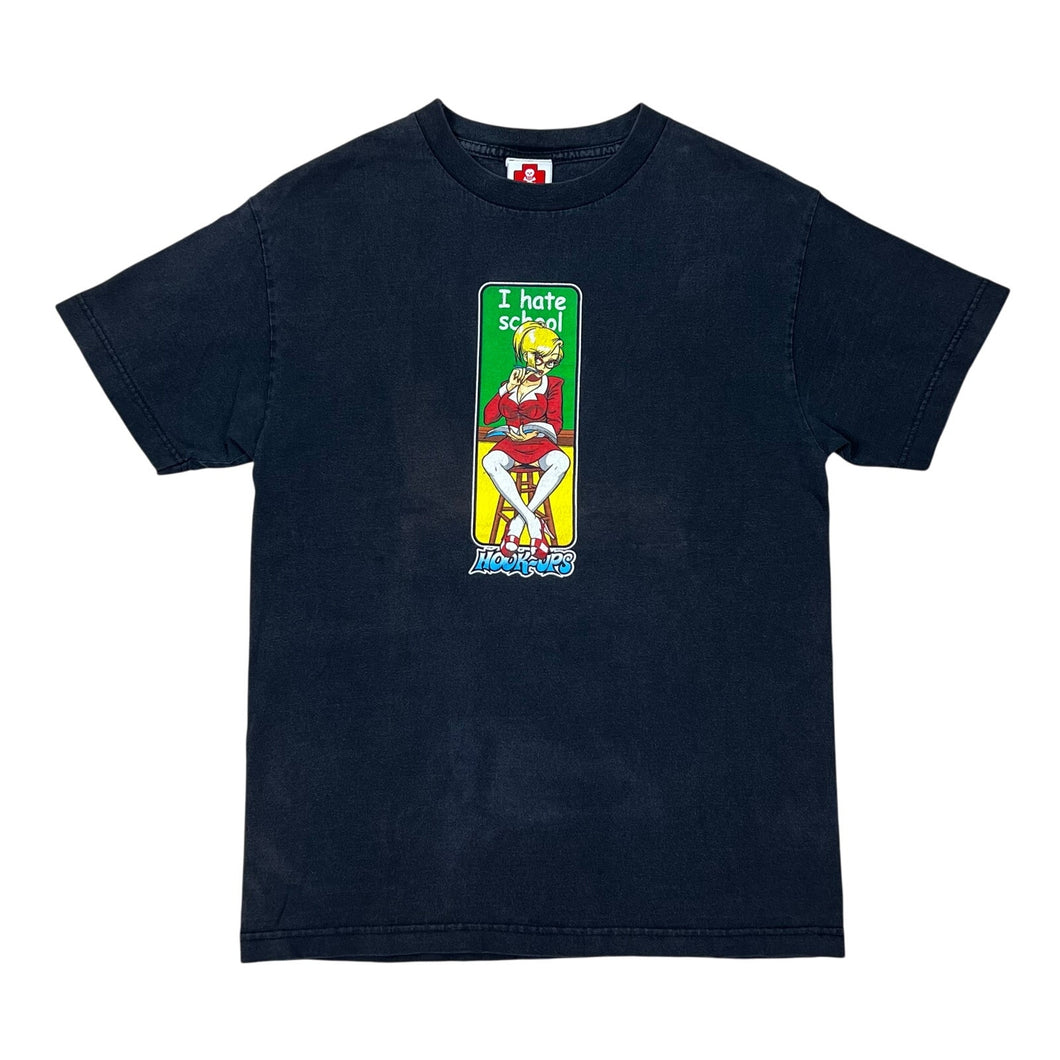 Vintage Hook Ups Skateboards I Hate School Tee