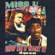 Load image into Gallery viewer, Vintage Notorious B.I.G. Tupac Shakur Miss You Memorial Parking Lot Bootleg Rap Tee
