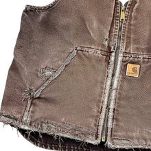 Load image into Gallery viewer, Vintage Carhartt Duck Canvas Sherpa Lined Zip Up Vest
