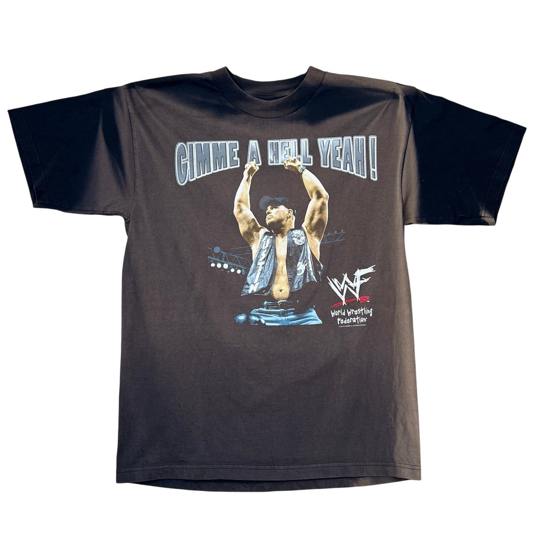 Vintage 1998 WWF Stone Cold Gimme A Hell Yeah Wrestling Tee