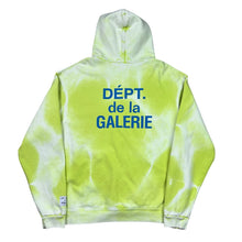 Load image into Gallery viewer, Gallery Dept. French Zip Lime Tie Dye Spell Out Hoodie Sweatshirt

