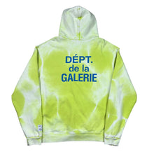 Load image into Gallery viewer, Gallery Dept. French Zip Lime Tie Dye Spell Out Hoodie Sweatshirt
