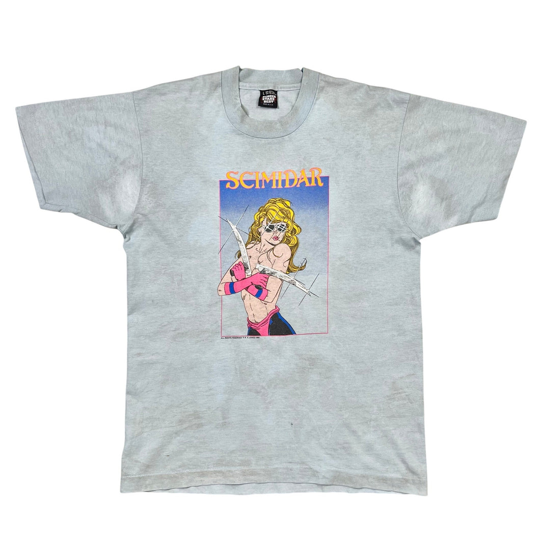 Vintage 1989 Scimidar Rob Davis Adult Comic Promo Tee