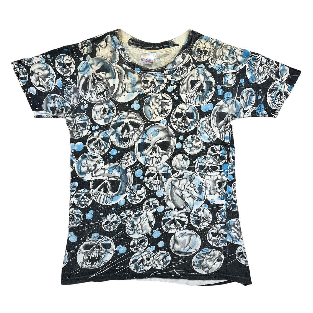Vintage Skull Bubble AOP Tee