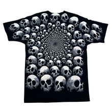 Load image into Gallery viewer, Vintage 1992 Liquid Blue Chris Pinkerton Skulls AOP Tee
