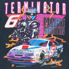 Load image into Gallery viewer, Vintage 1995 Mark Martin Terminator NASCAR Lightning Racing Tee
