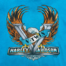 Load image into Gallery viewer, Vintage 1990 Harley Davidson Eagle V-Twin 3D Emblem Motorcycle Tee
