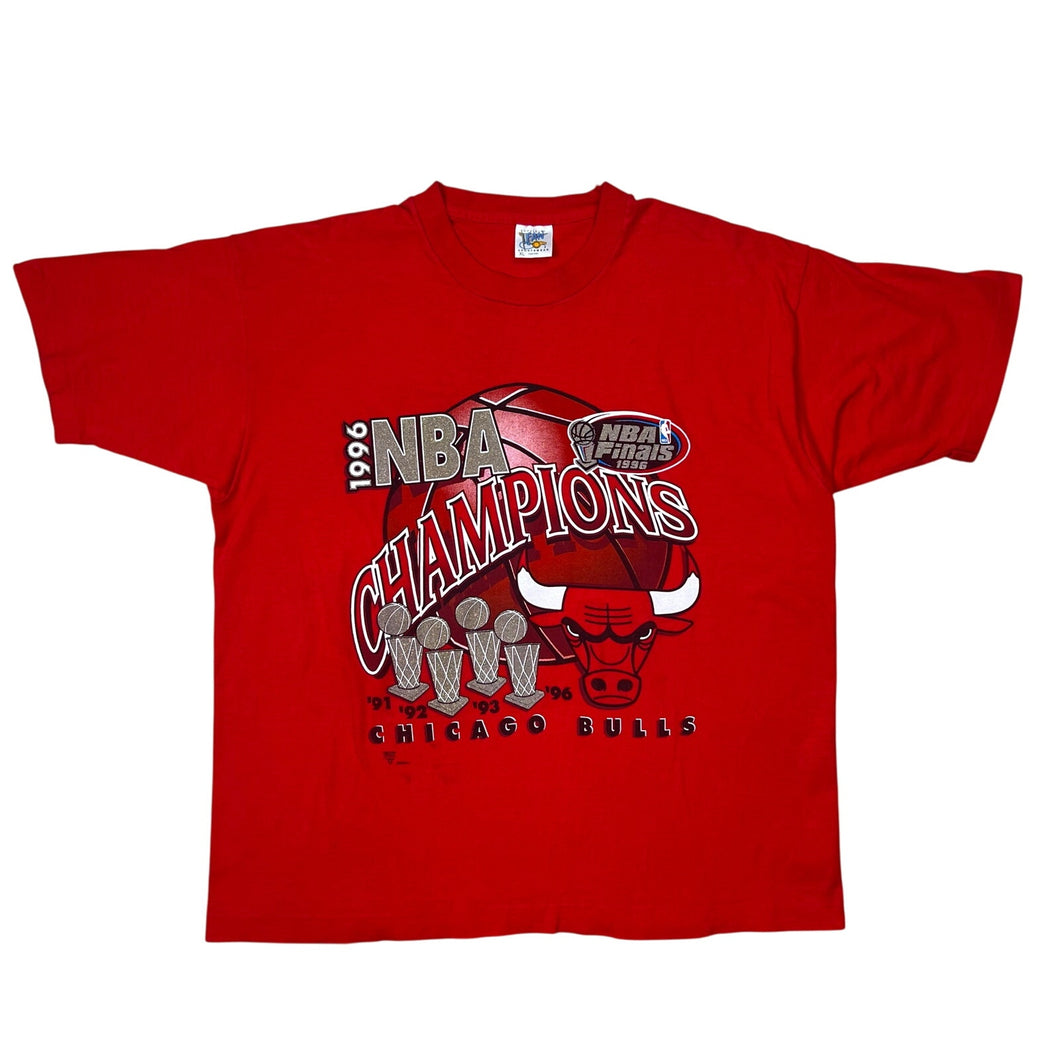 Vintage 1996 Chicago Bulls NBA Finals Champions Basketball Tee