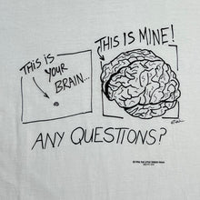 Load image into Gallery viewer, Vintage 1996 This Is Your Brain Any Questions Commercial Parody Tee
